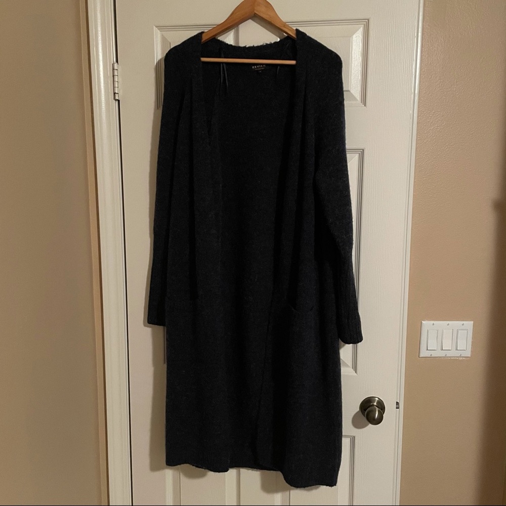 NWOT Review woolblend long cardigan Small
